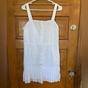 ALEXIS FOR TARGET: White Eyelet Mini Dress; Size: M